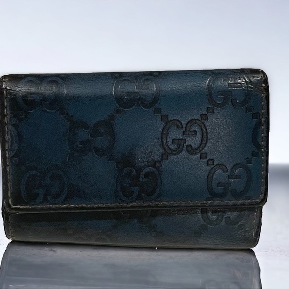 #16903 Gucci blue monogram canvas key holder - Picture 1 of 2